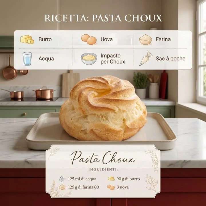Dolci fatti in casa con pasta choux leggera e delicata.