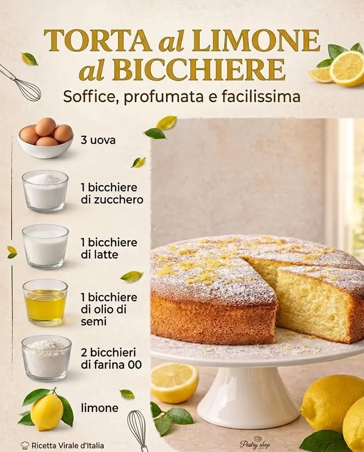 Torta al Limone al Bicchiere servita in un elegante bicchiere da dessert.