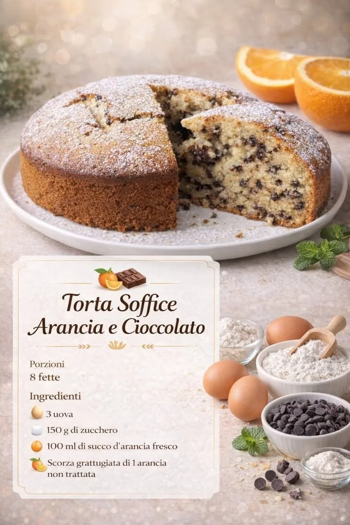 Torta all'arancia e cioccolato, un dolce fresco e goloso