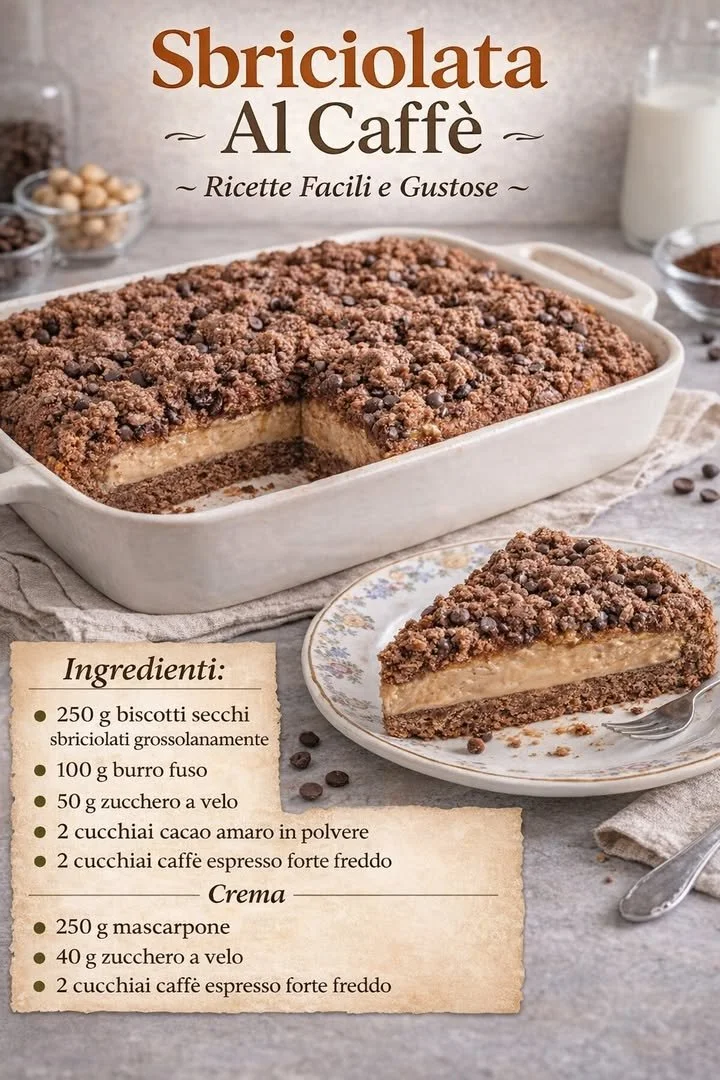 Torta di Briciole al Caffè, un dolce tradizionale italiano