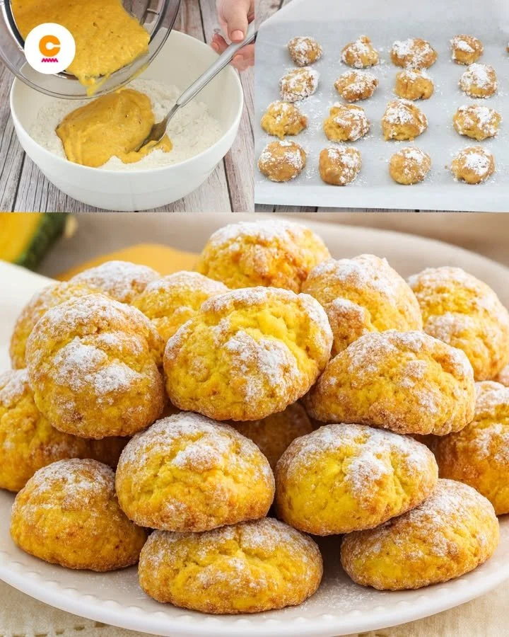 Biscotti alla zucca freschi e croccanti su un piatto di ceramica