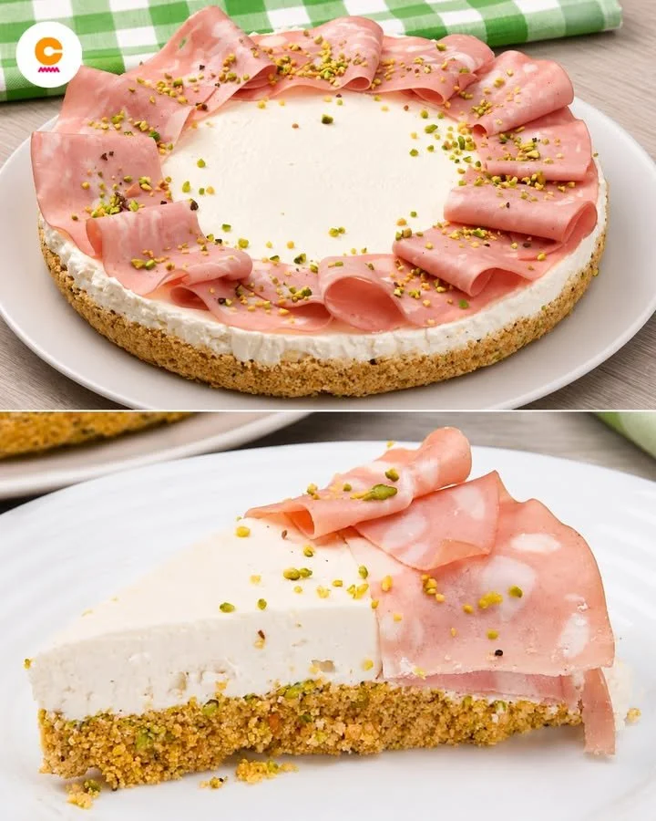 Deliziosa cheesecake salata dell'estate, un dessert fresco e appetitoso.
