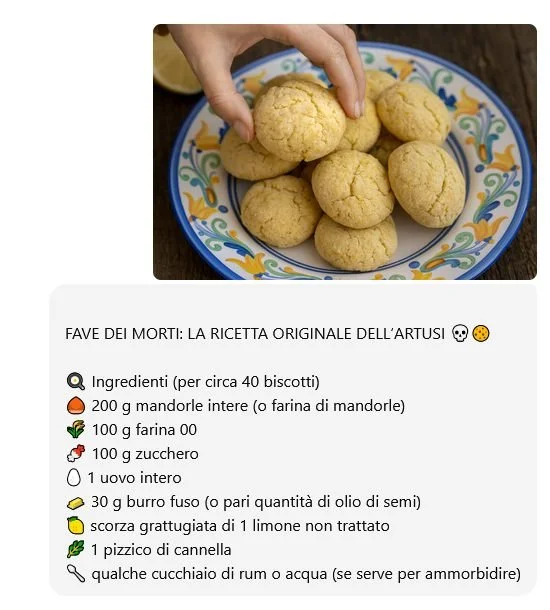 Fave dei Morti, dolcetti tradizionali italiani per la commemorazione dei defunti