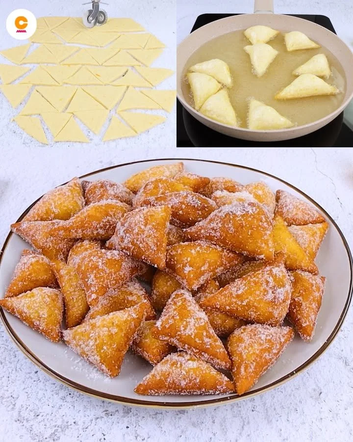 Frittelle all'Arancia dorate e soffici, dolce tipico italiano.