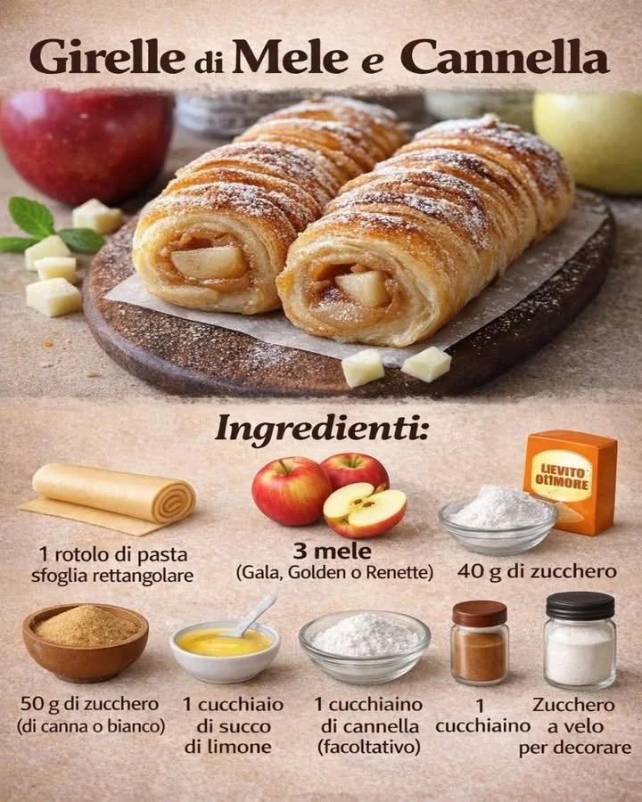 Girelle di Mele e Cannella, un dolce soffice e profumato
