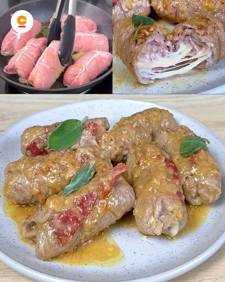 Involtini di Carne Filanti pronti per essere serviti