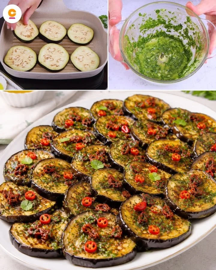 Melanzane Arrosto Speciali pronte da servire su un piatto