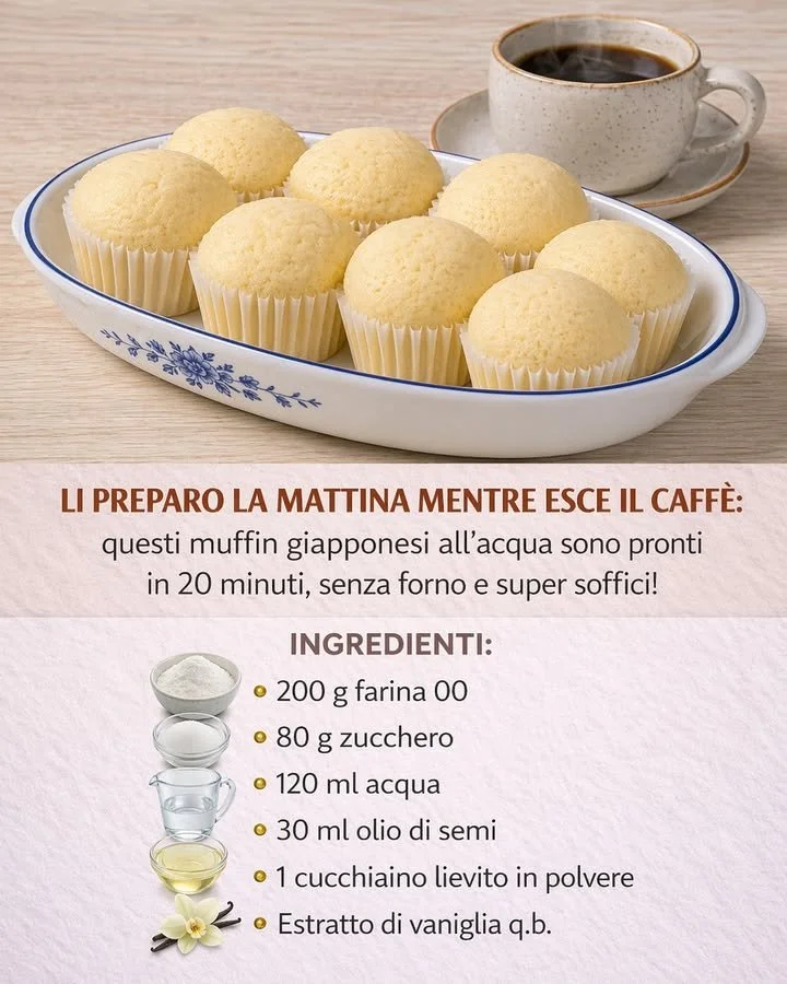 Muffin Giapponesi all'Acqua, dolcetti leggeri e gustosi per ogni occasione