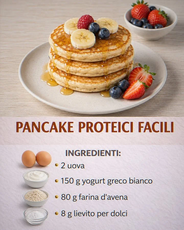 Deliziosi pancake proteici facili da preparare