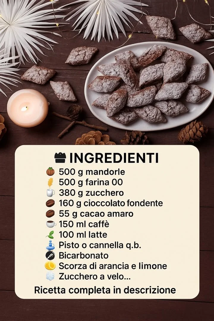 Pizzetti al Cacao, biscotti natalizi alle mandorle per le festività