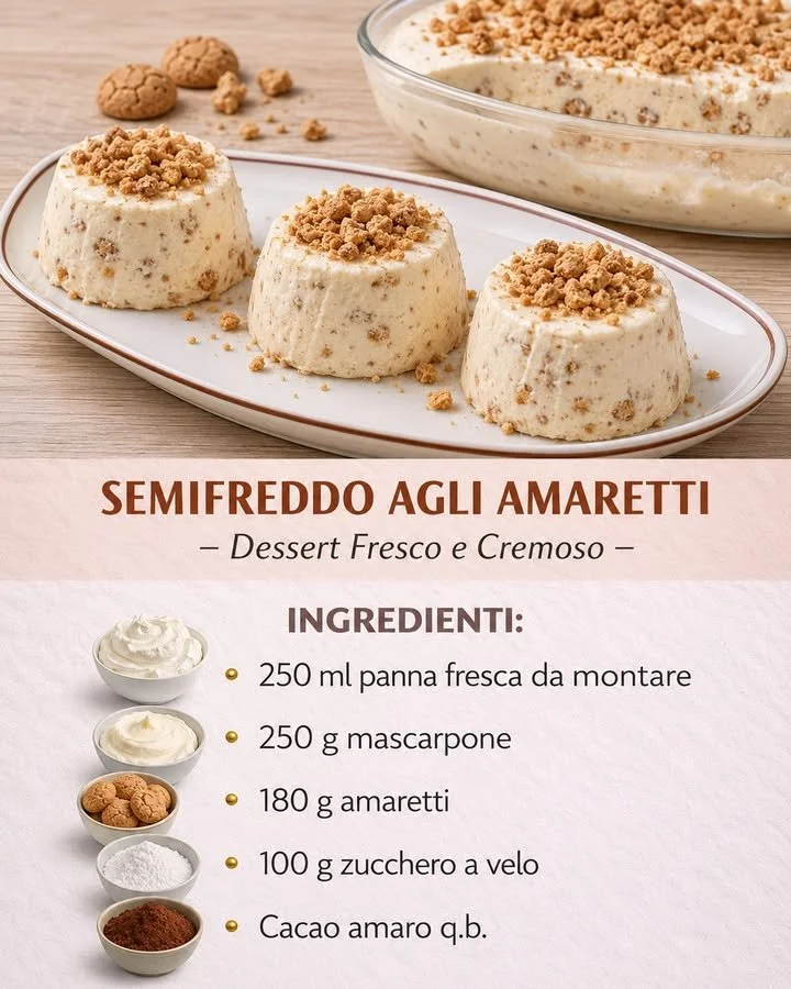 Semifreddo al cioccolato decorato con frutta fresca e crema.
