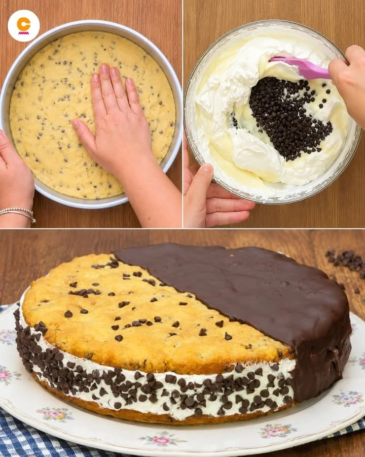 Fetta di Torta Biscotto Gelato decorata con frutta fresca