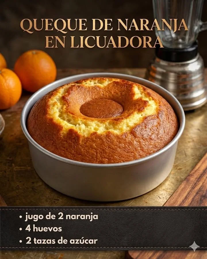 Fetta di Torta d'Arancia preparata in frullatore