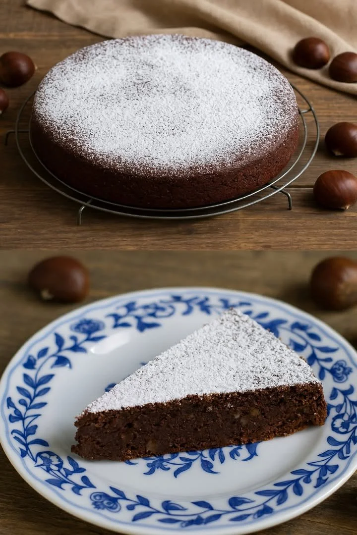 Torta di Castagne e Cioccolato - un dolce italiano autunnale
