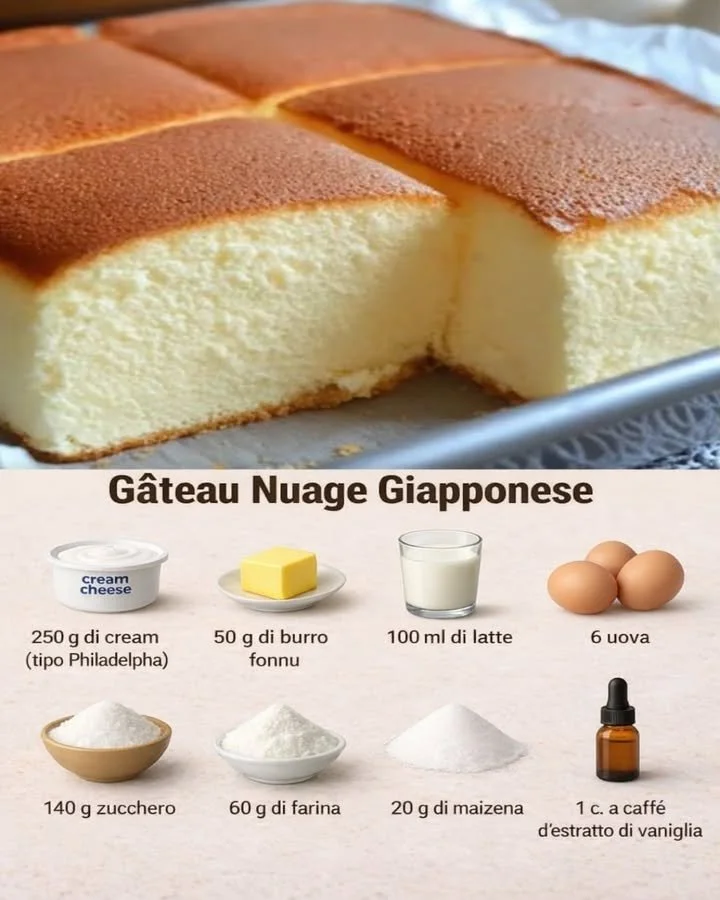 Torta Nuvola Giapponese, dolce soffice e leggero per ogni festa